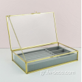 Glass Organizer Clear Velvet Jewellry Storage